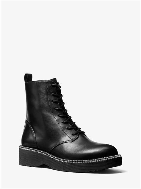 michael kors tavie leather combat boot|Michael michael kors tavie bootie + FREE SHIPPING .